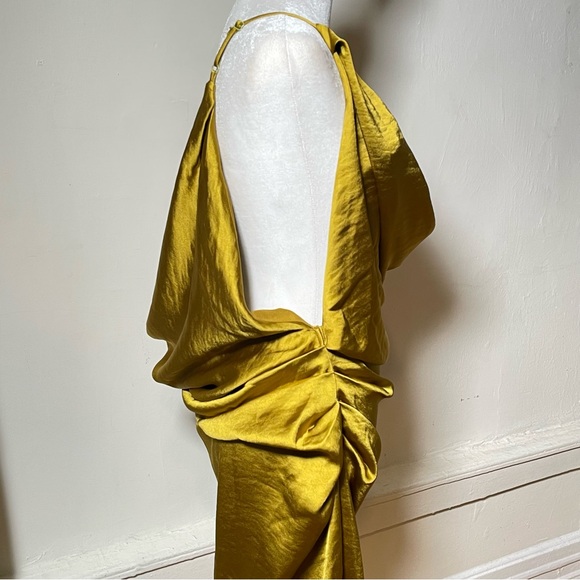 PRETTY LITTLE THING x Naomi Campbell Extreme Cowl Bodycon Dress - Picture 6 of 10